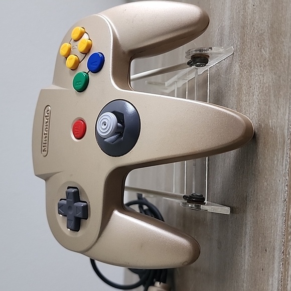 Nintendo 64 N64 Gold Controller Authentic OEM NUS-005 TESTED WORKS - Picture 6 of 10